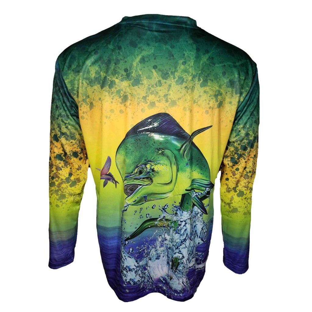 Mahi Mahi Fishing TShirt Saltloony UPF 50, light weight and comfortable.