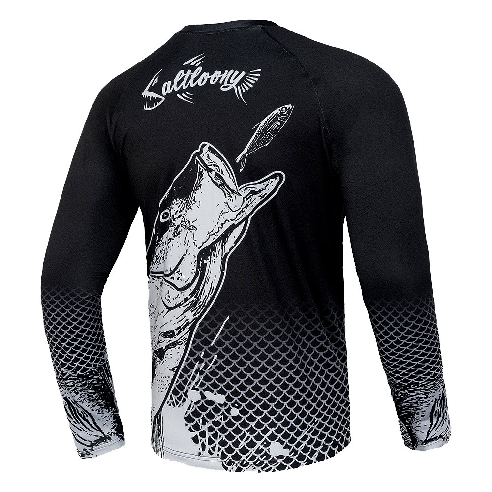 Snook fishing T-Shirt - Black Saltloony design UPF50